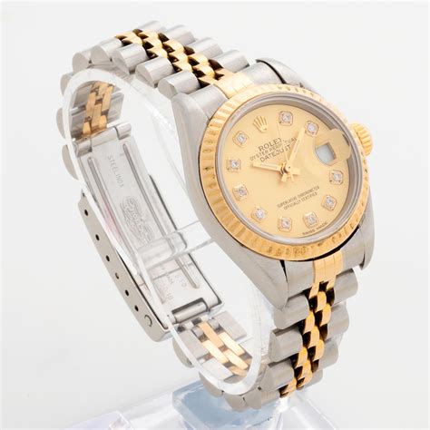 26mm rolex two-tone datejust silver jubilee diamond dial 79173|Rolex lady Datejust bracelet.